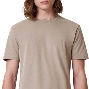 Allsaints Mens Brace Short Sleeve Crew Neck Shirt Flint Grey Size XXL